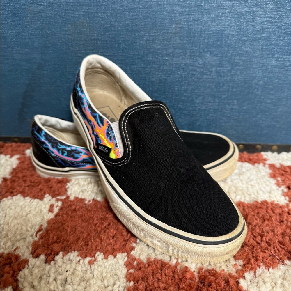 Vans Glow In the Dark Black Slip-ons